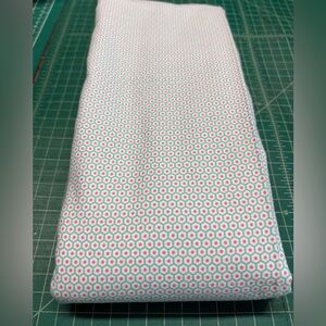 Flannel Pink and White Patterned Cotton Fabric